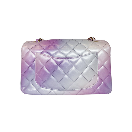 Chanel Purple Tie Dye Ombre Mini Rectangle