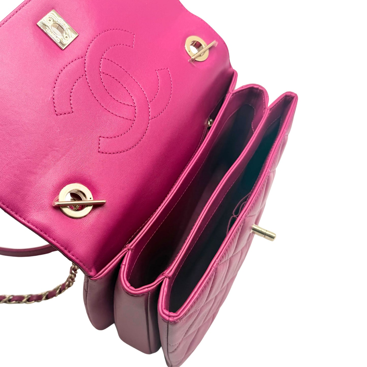 Chanel Trendy Small Dark Pink Flap Bag