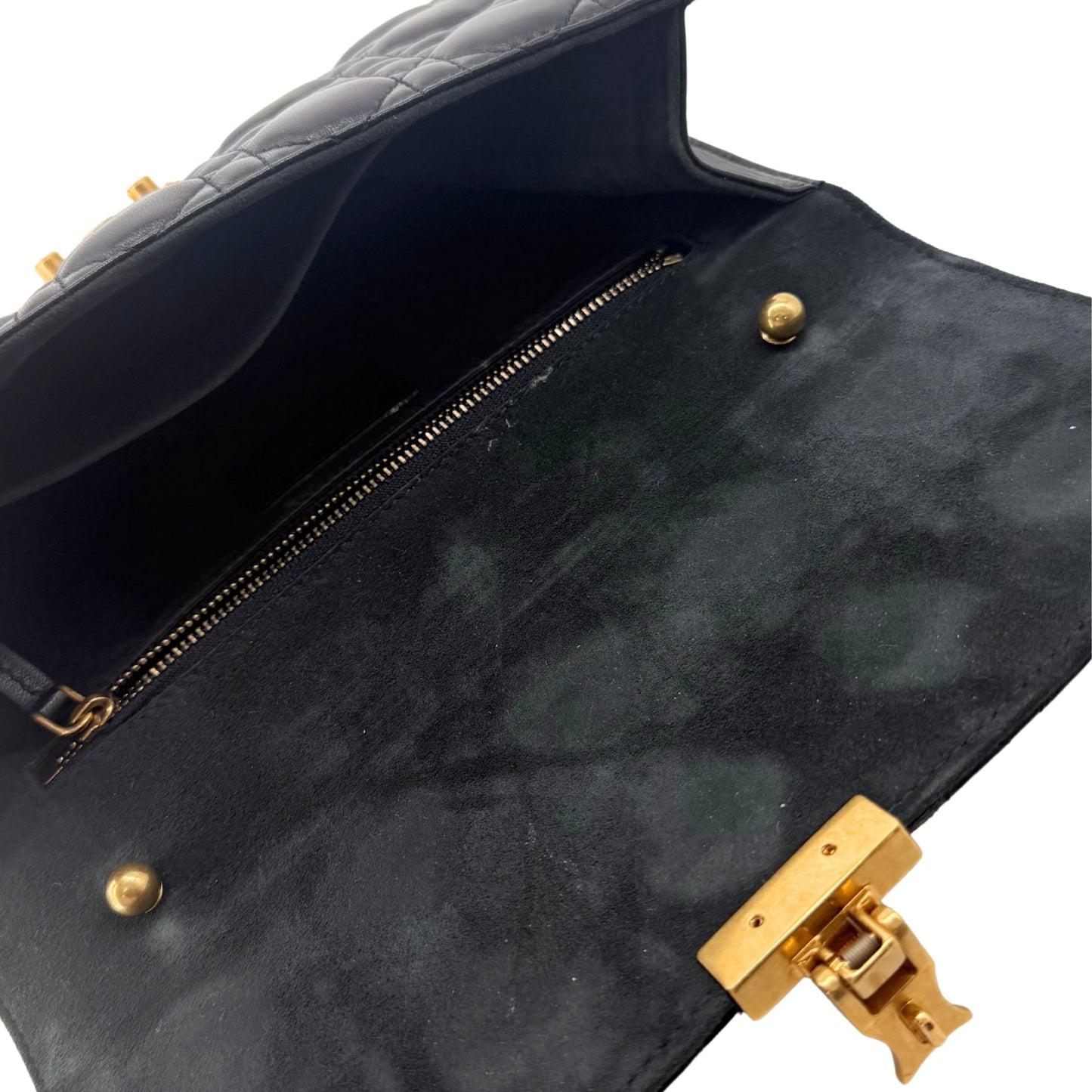 Dior Navy Dior Addict Cannage Flap Bag