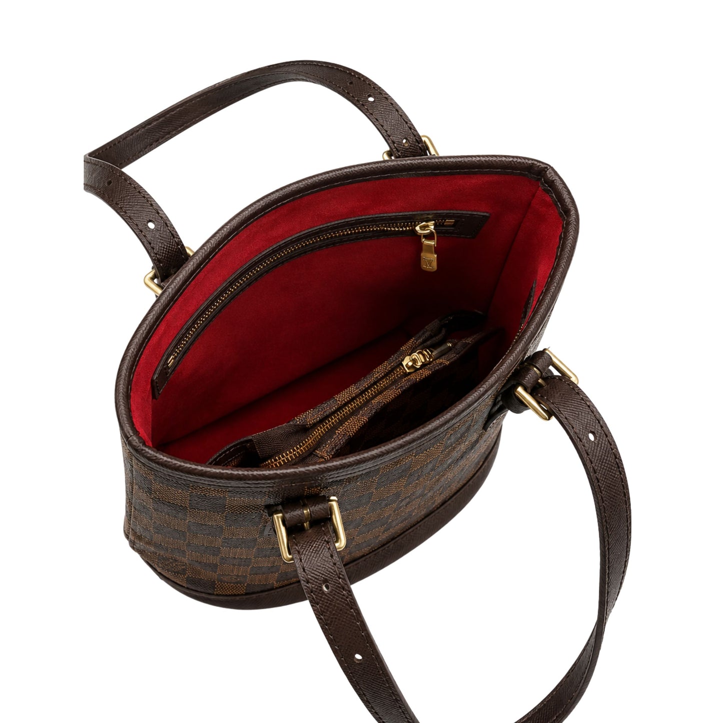 Louis Vuitton Damier Marais Bucket Bag with Pouch