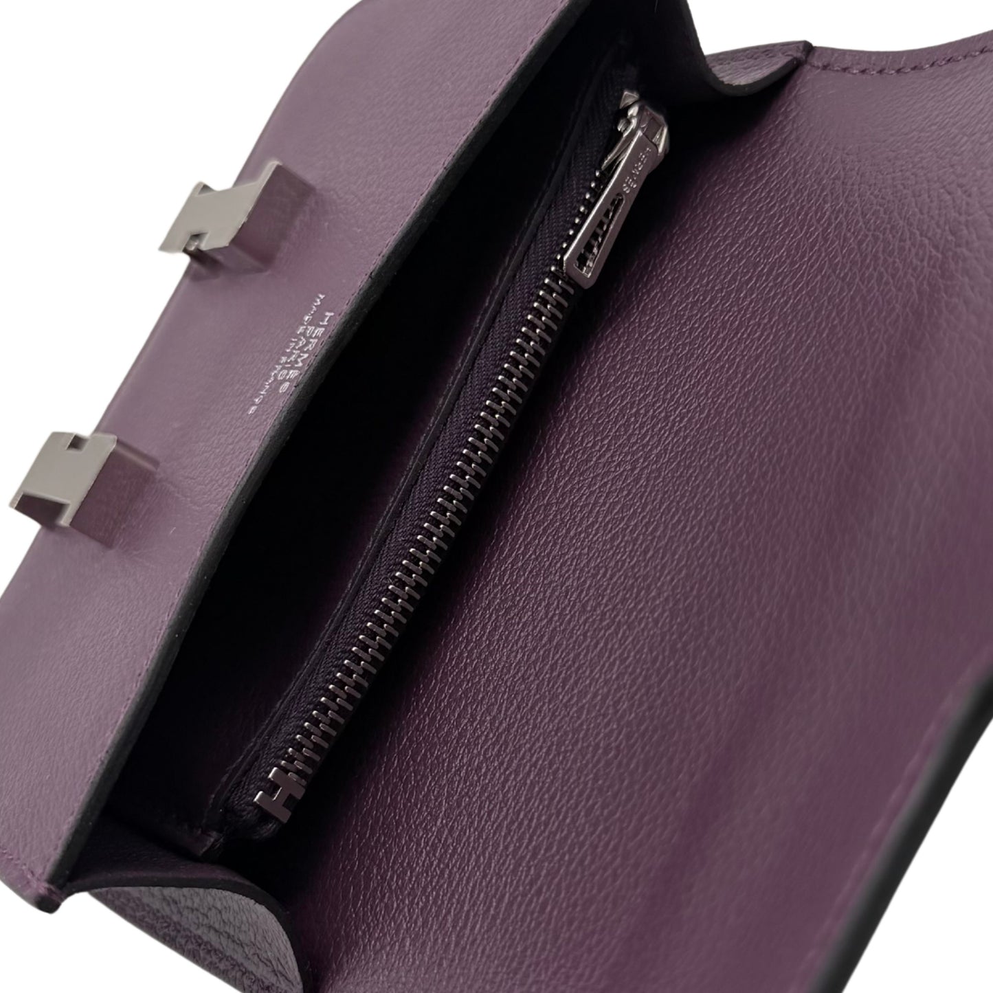 The Hermes Constance Slim Cassis Wallet