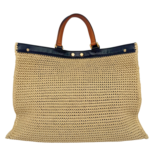 Fendi Raffia Peek-A-Boo X-Tote
