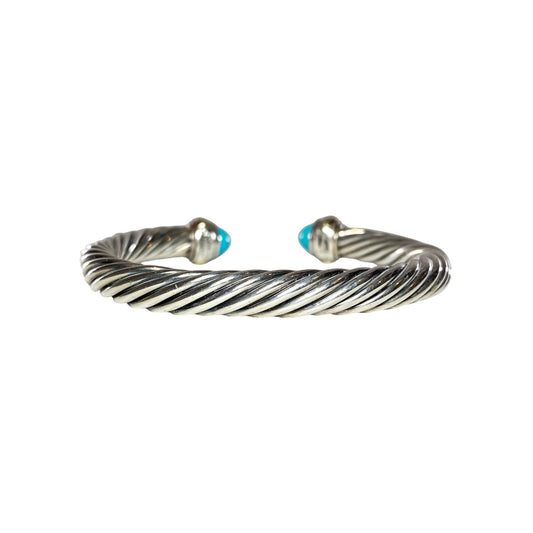 David Yurman Turquoise Gold 925 Sterling Silver Cuff