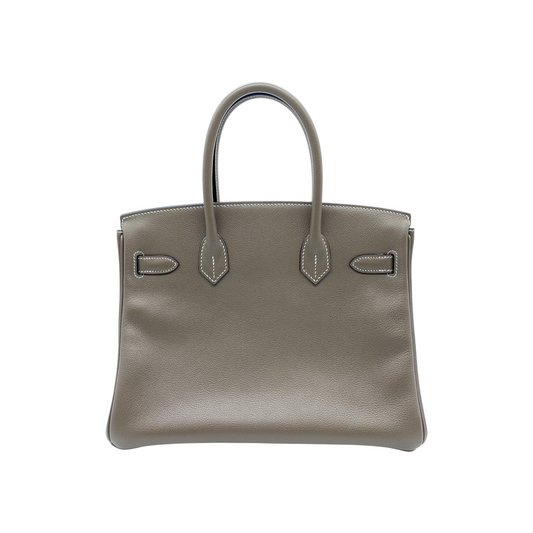 Hermes Birkin 30 Etoupe Evercolor Palladium Hardware