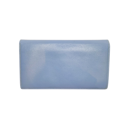 Chanel Light Blue Bifold Long Wallet