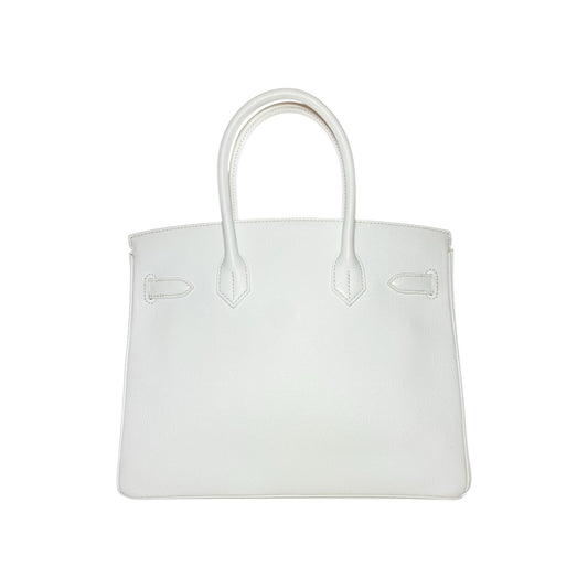 Hermes Birkin 30 White Epsom Palladium Hardware