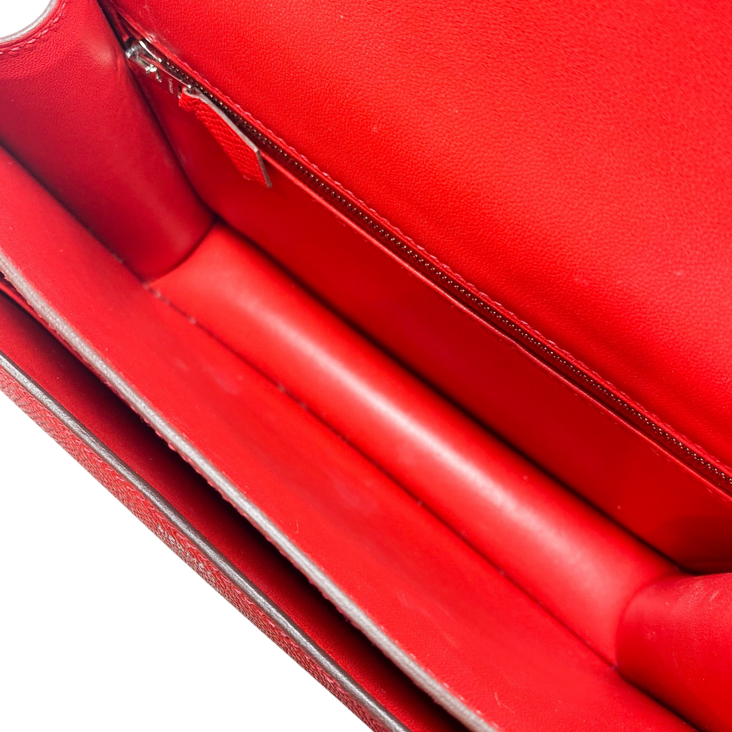Hermes Constance 24 Rouge Casaque Epsom Palladium Hardware