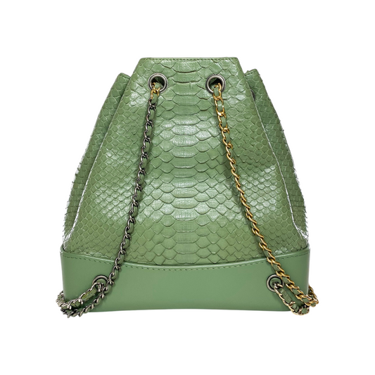 Chanel Green Python Gabrielle Backpack