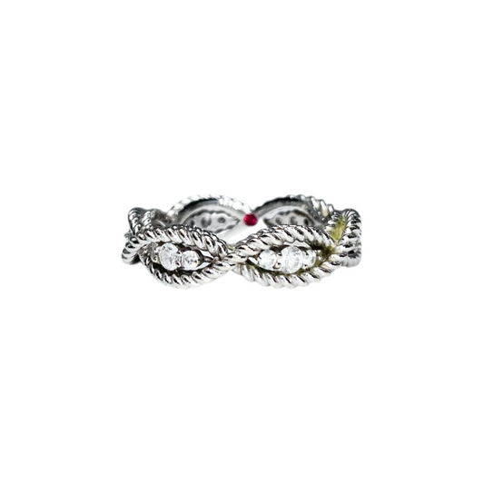 Roberto Coin White Gold Diamond Ruby Inside Ring