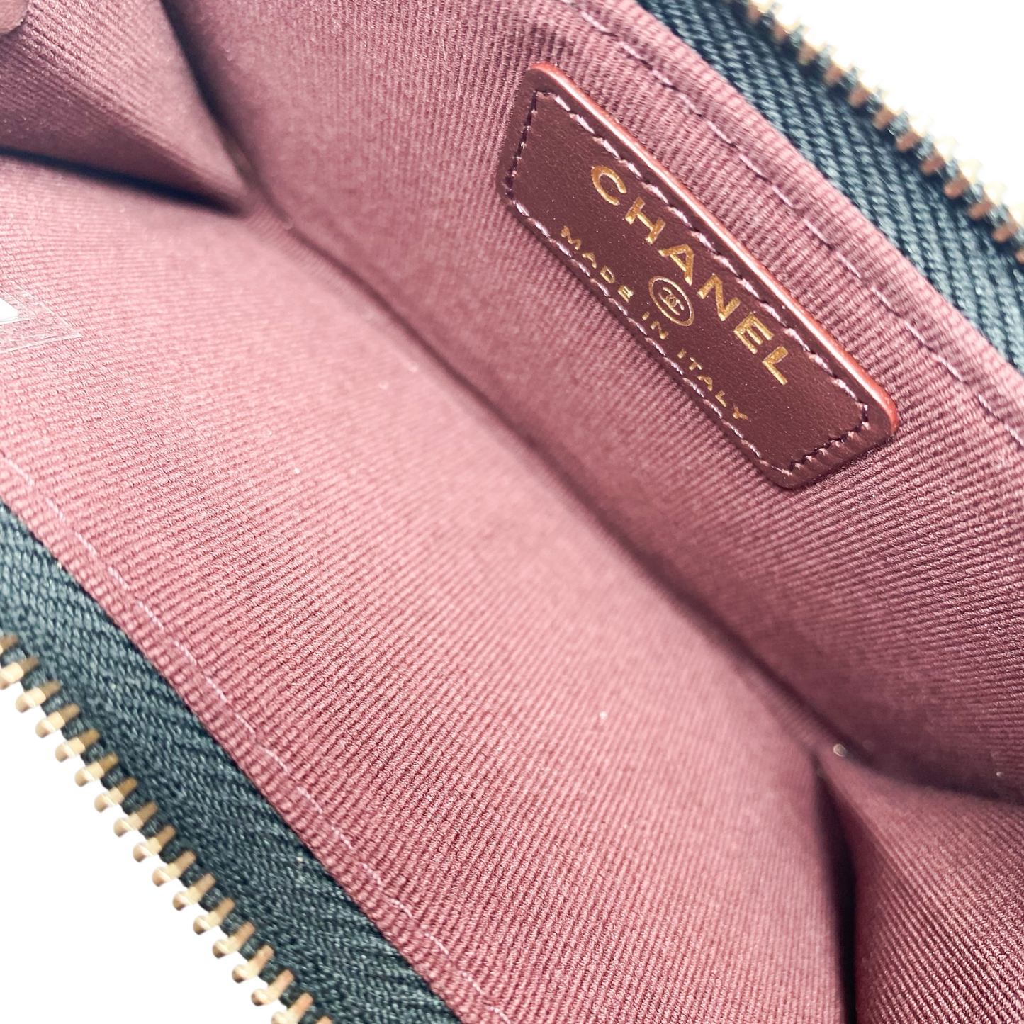 Chanel Black CC Zip Card Holder