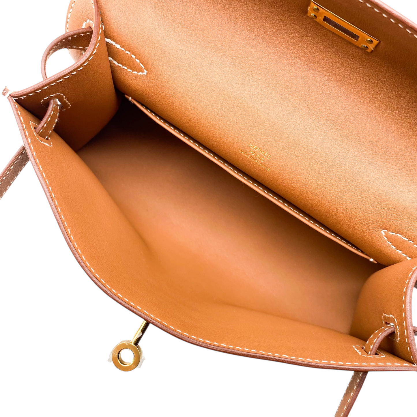 Hermes Kelly Pochette Gold Swift Gold Hardware