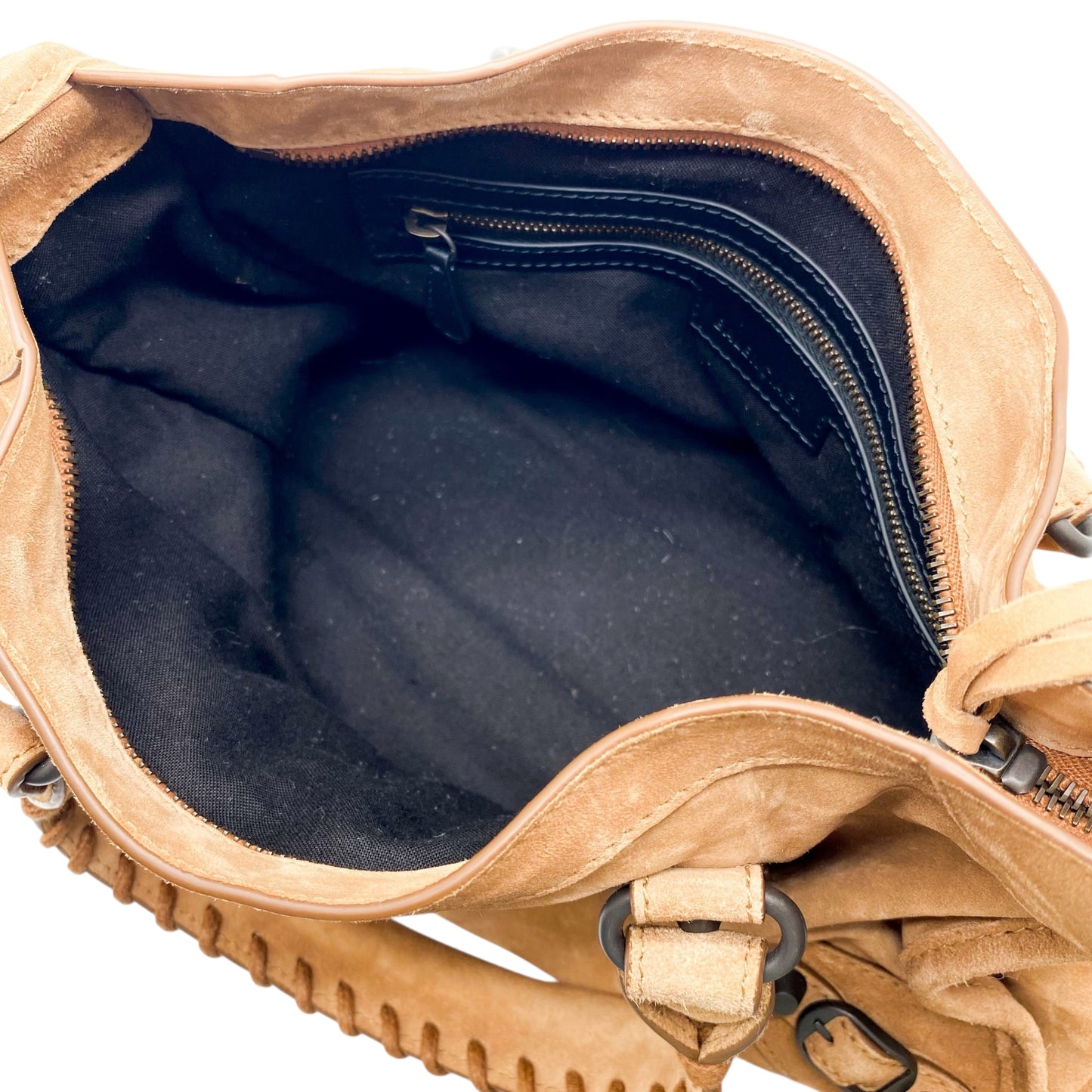 Balenciaga Camel Suede Small City Bag