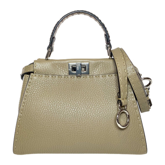 Fendi Taupe Mini Selleria Peekaboo