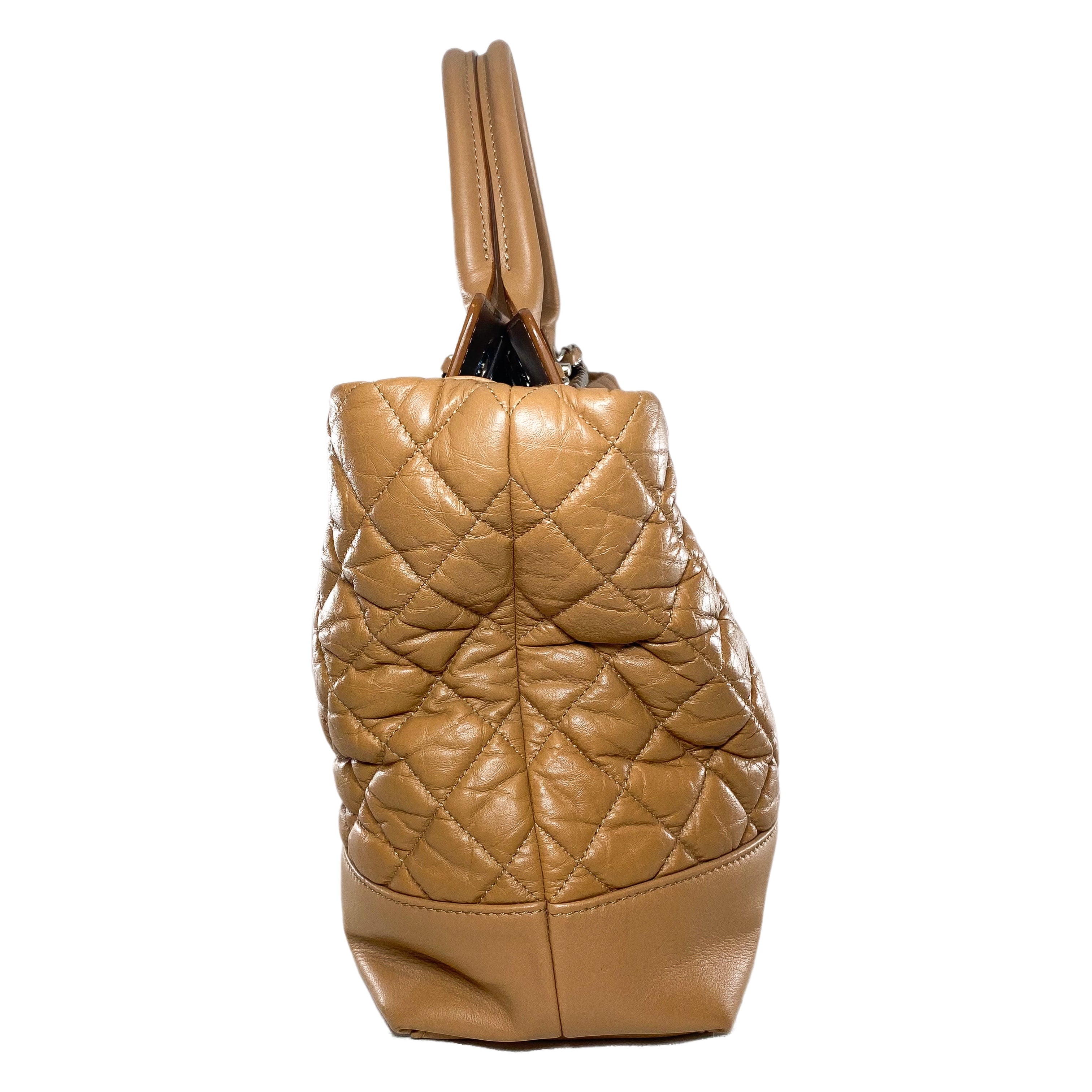 Chanel Beige Quilted Be CC Tote Bag