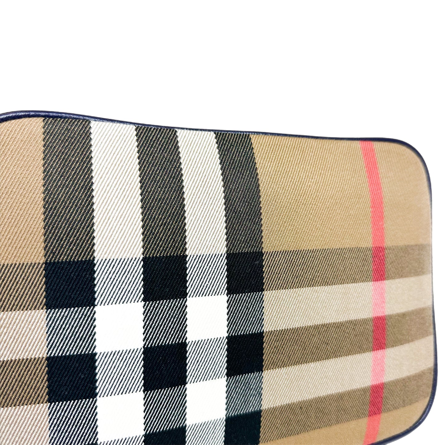 Burberry Navy Plaid Camera Crossbody Bag