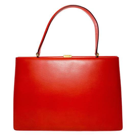 Celine Red Clasp Top Handle