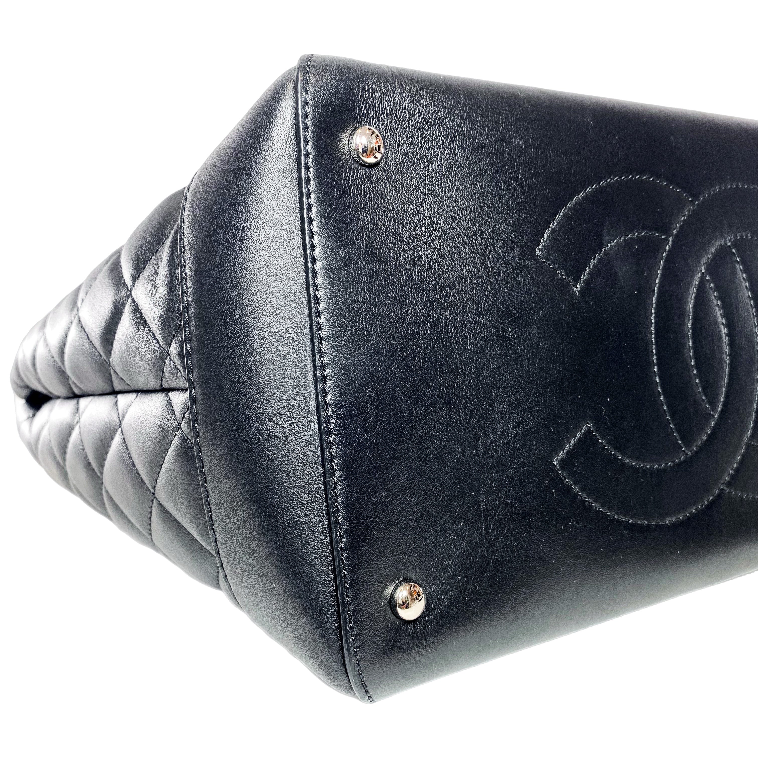 Chanel Black Small Easy Shopping Tote