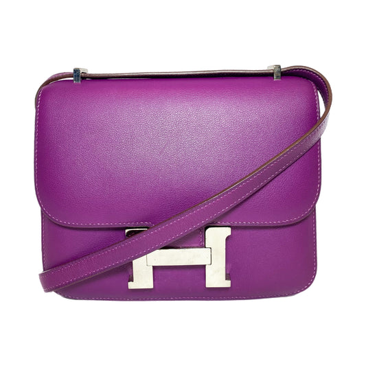 Hermes Constance 18 Anemone Swift Palladium Hardware
