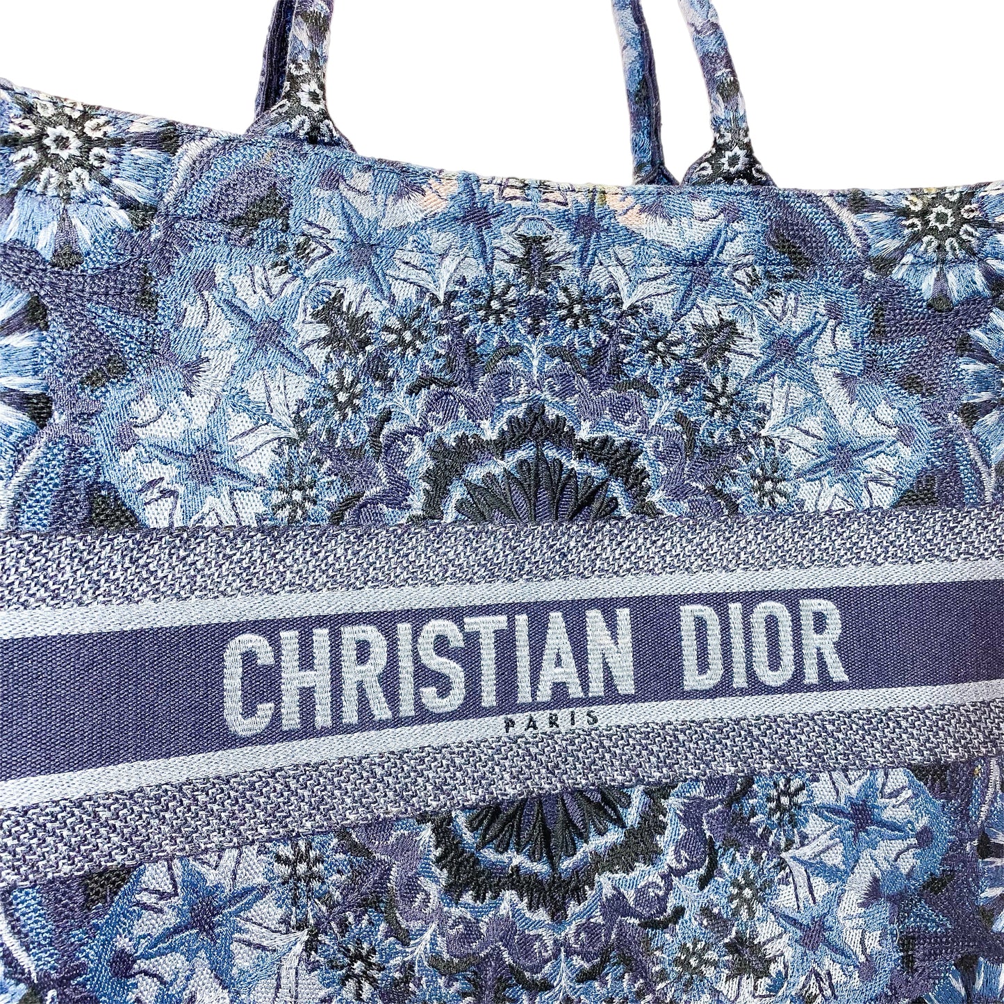 Dior Navy Jacquard Large Book Tote