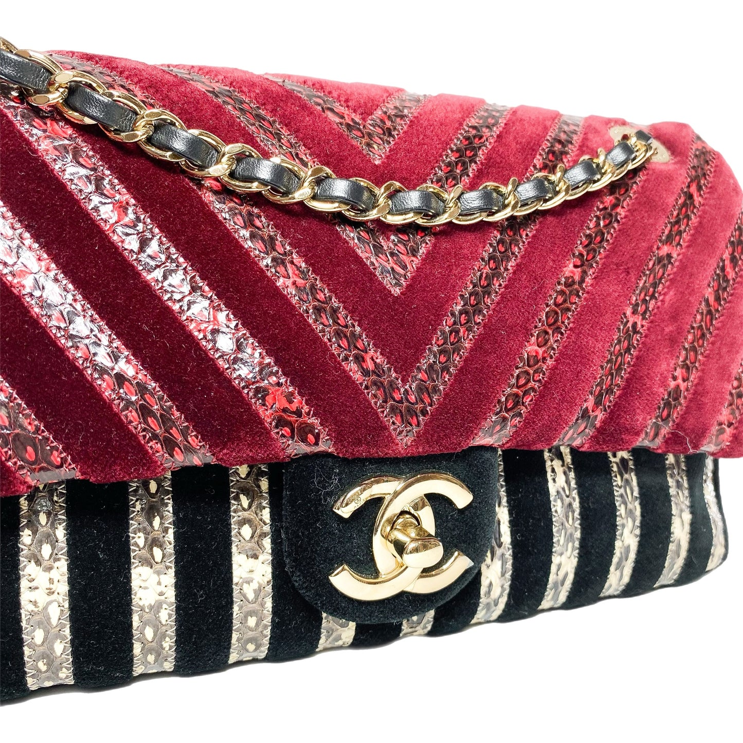 Chanel Velvet Python Limited Edition Flap Bag