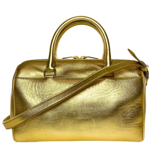 Saint Laurent Gold Bowler Bag