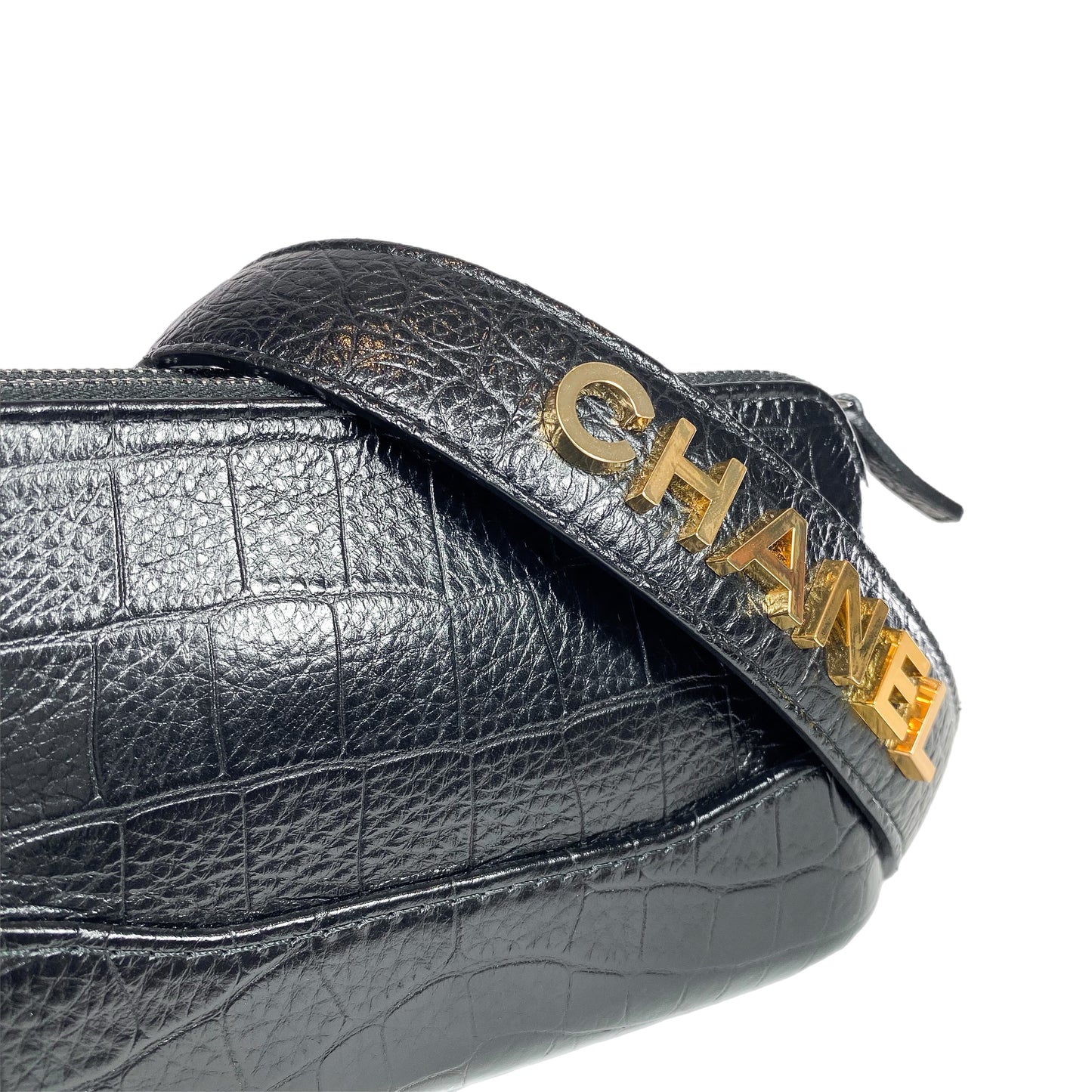 Chanel Black Gabrielle Embossed Mini Shoulder Bag