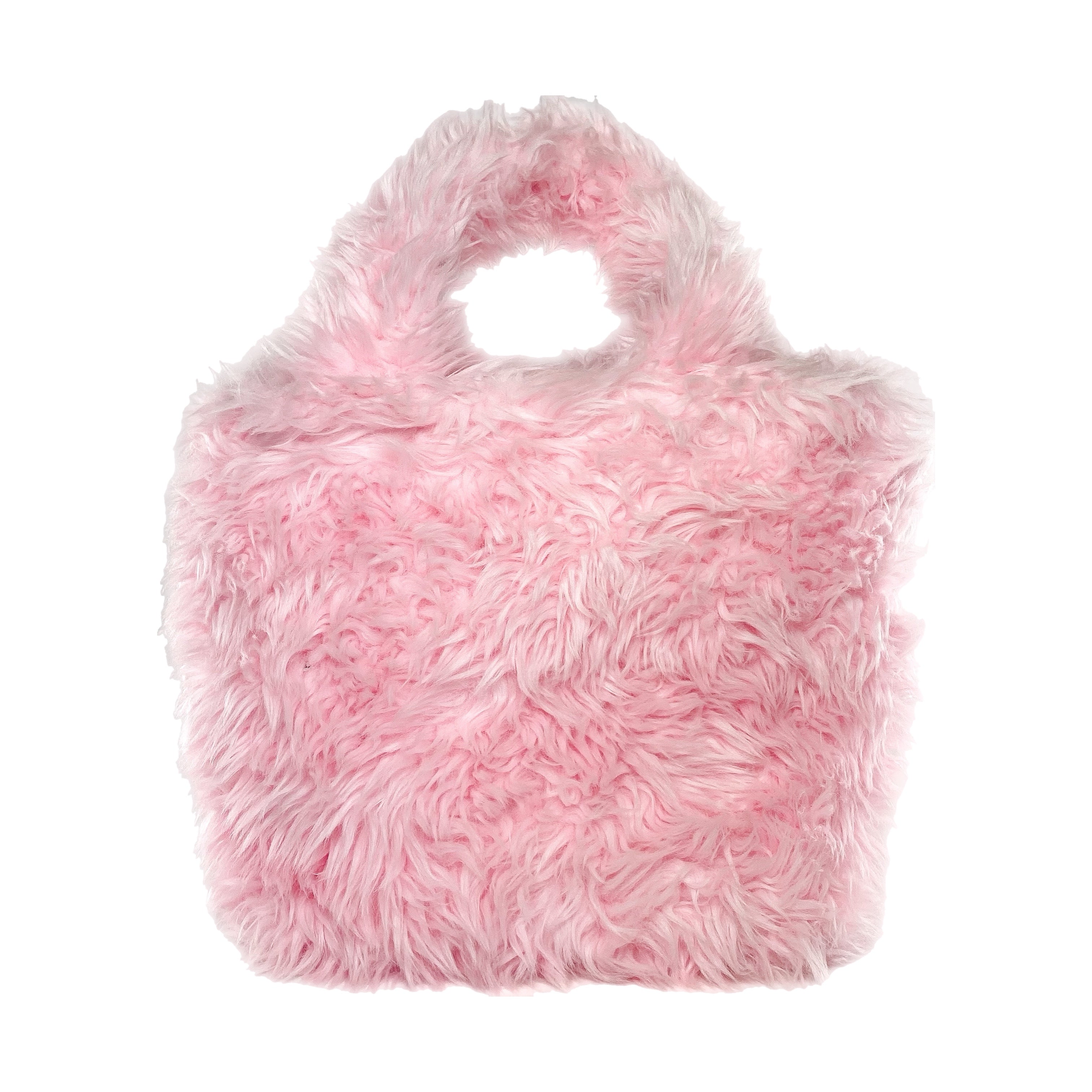 Balenciaga XXS Pink Faux Fur Everyday Tote