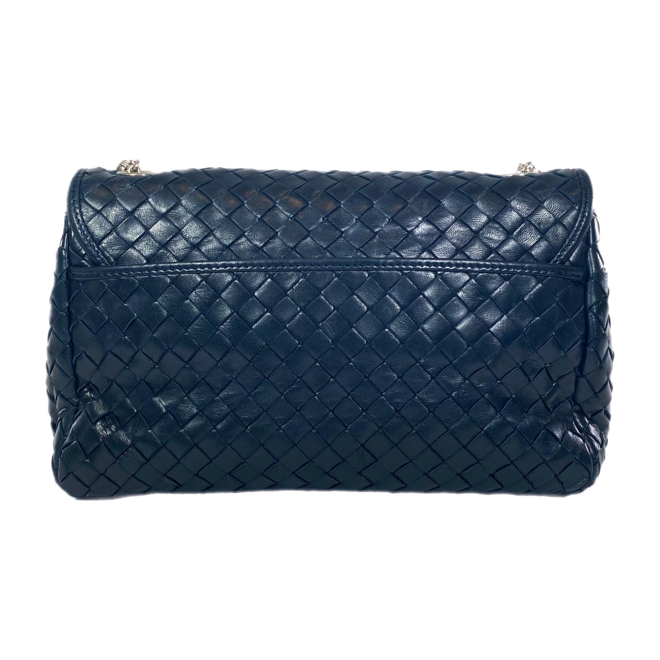 Bottega Veneta Navy Flap Bag