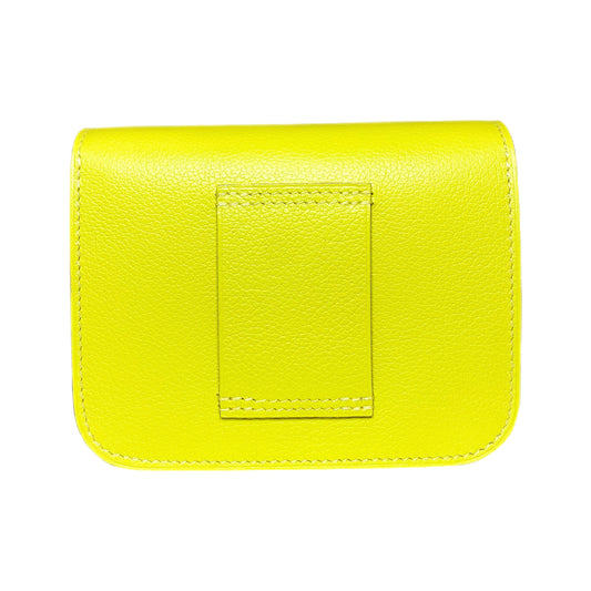 Hermes Lime Evercolor Constance Slim Wallet