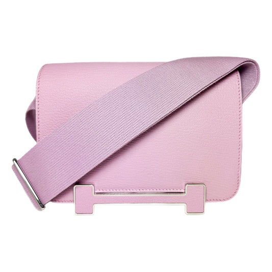Hermes Geta Mauve Sylvestre Chevre Palladium Hardware