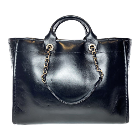 Chanel Black Tweed Deauville with Pouch