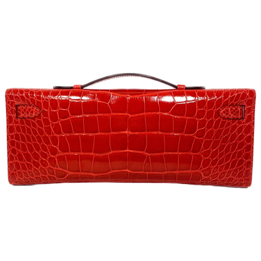 Hermes Kelly Cut Geranium Alligator Mississippiensis