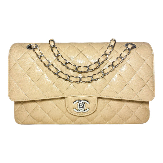Chanel Beige Medium Classic Flap Bag