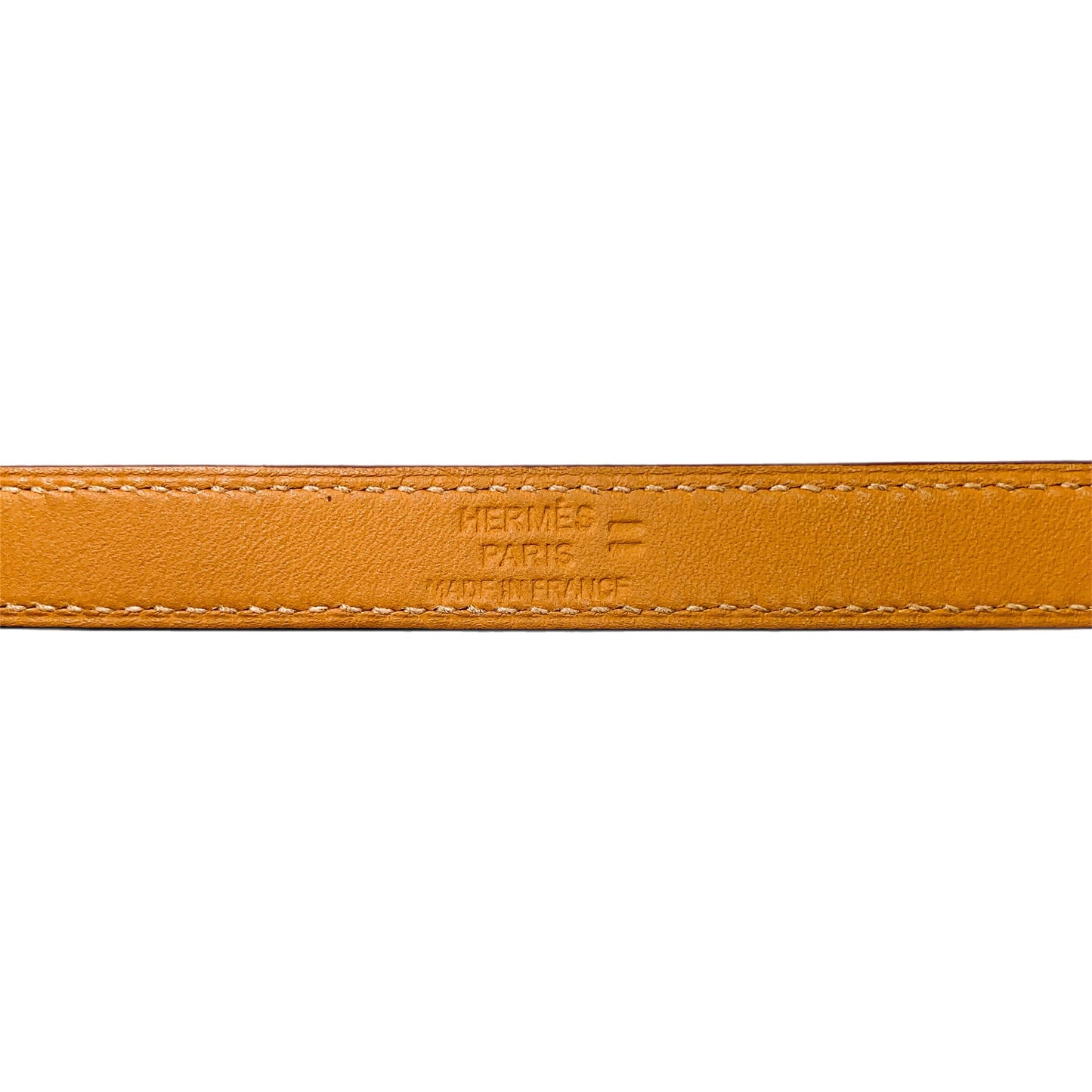 Hermes Orange Lizard Kelly Double Tour Bracelet