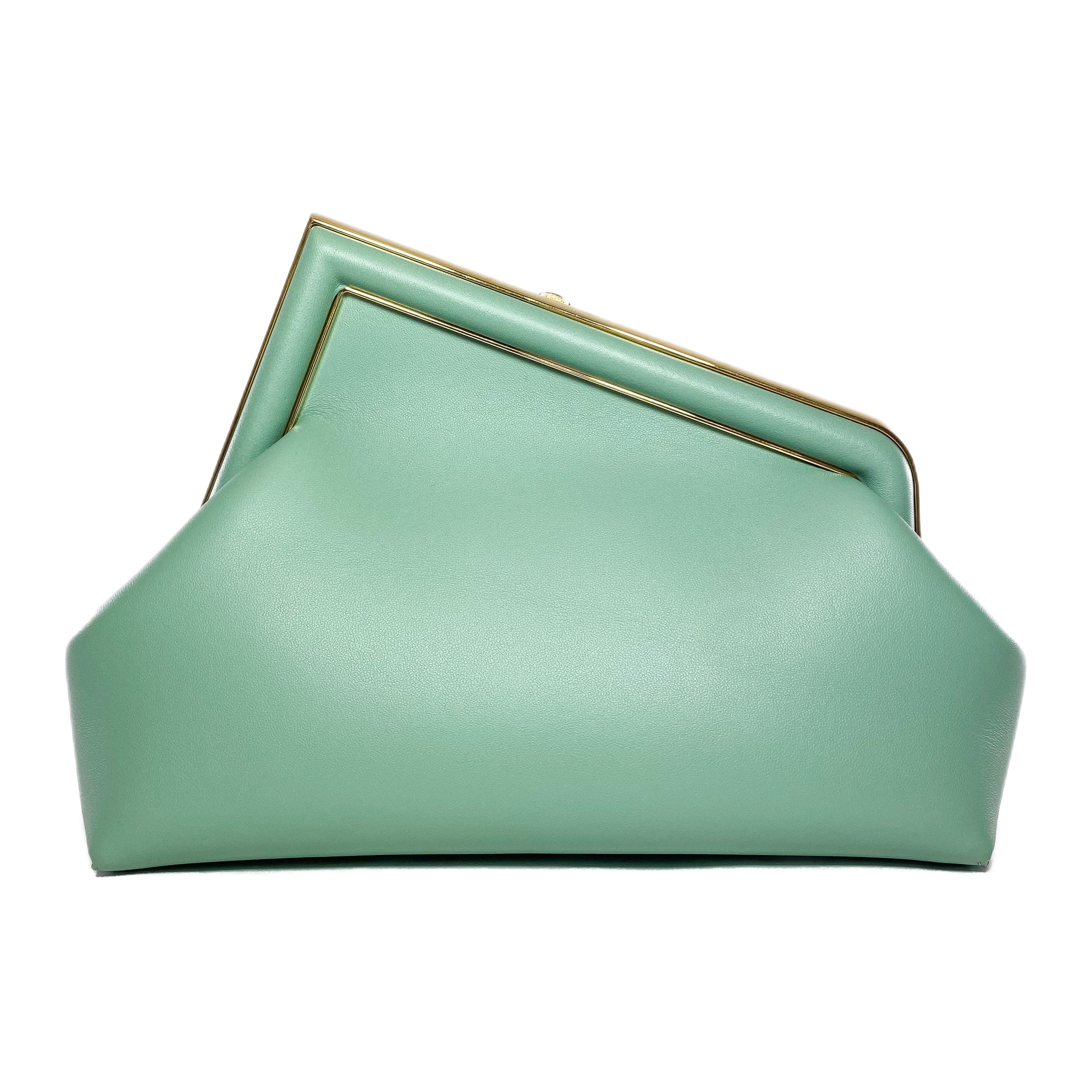 財布・小物その他 FENNEC MINI PUSH FLAP BAG SAGE MINT Winnie mini handbag in seafoam green fur – ZARACHIOMA