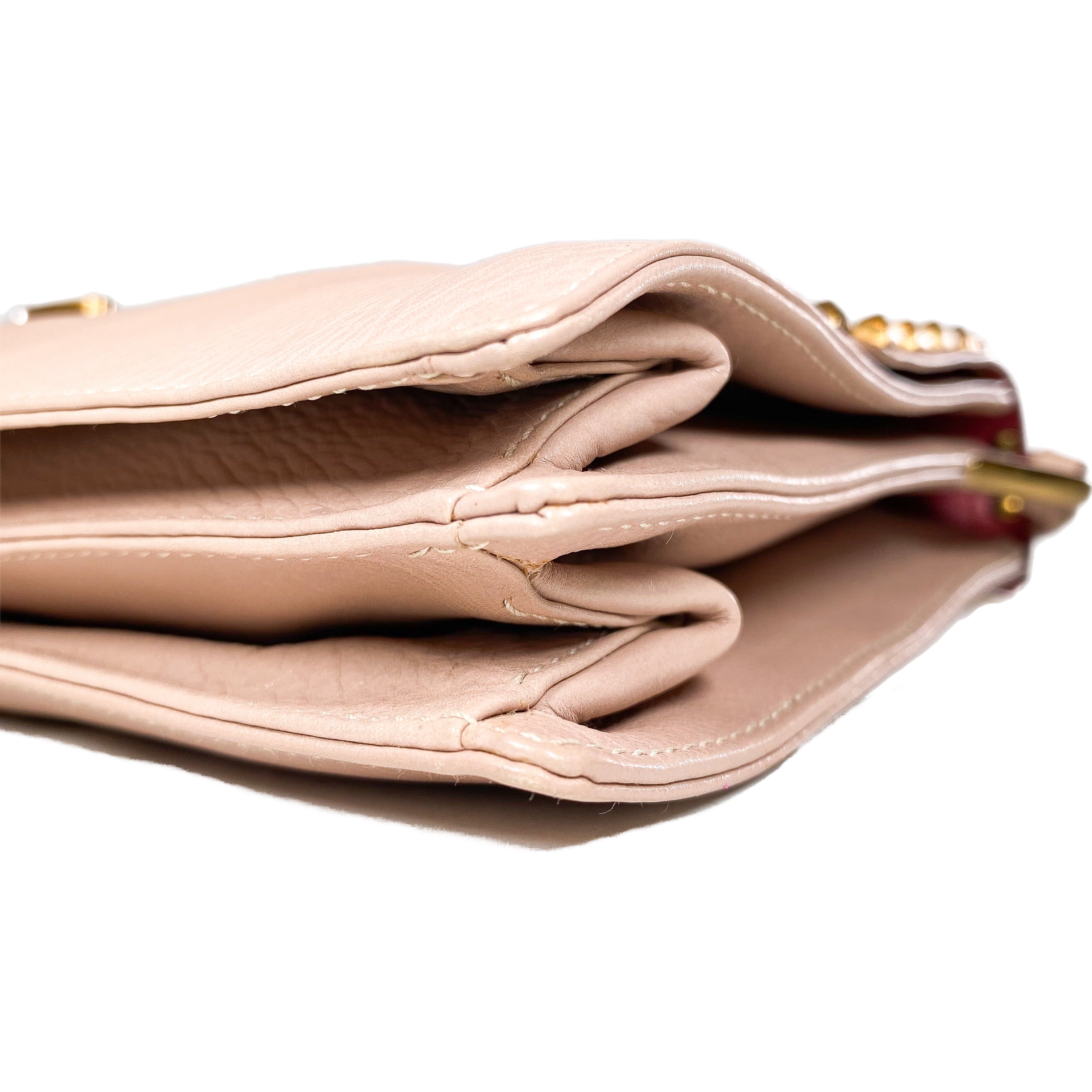 Prada Blush Studded Chain Strap Shoulder Bag
