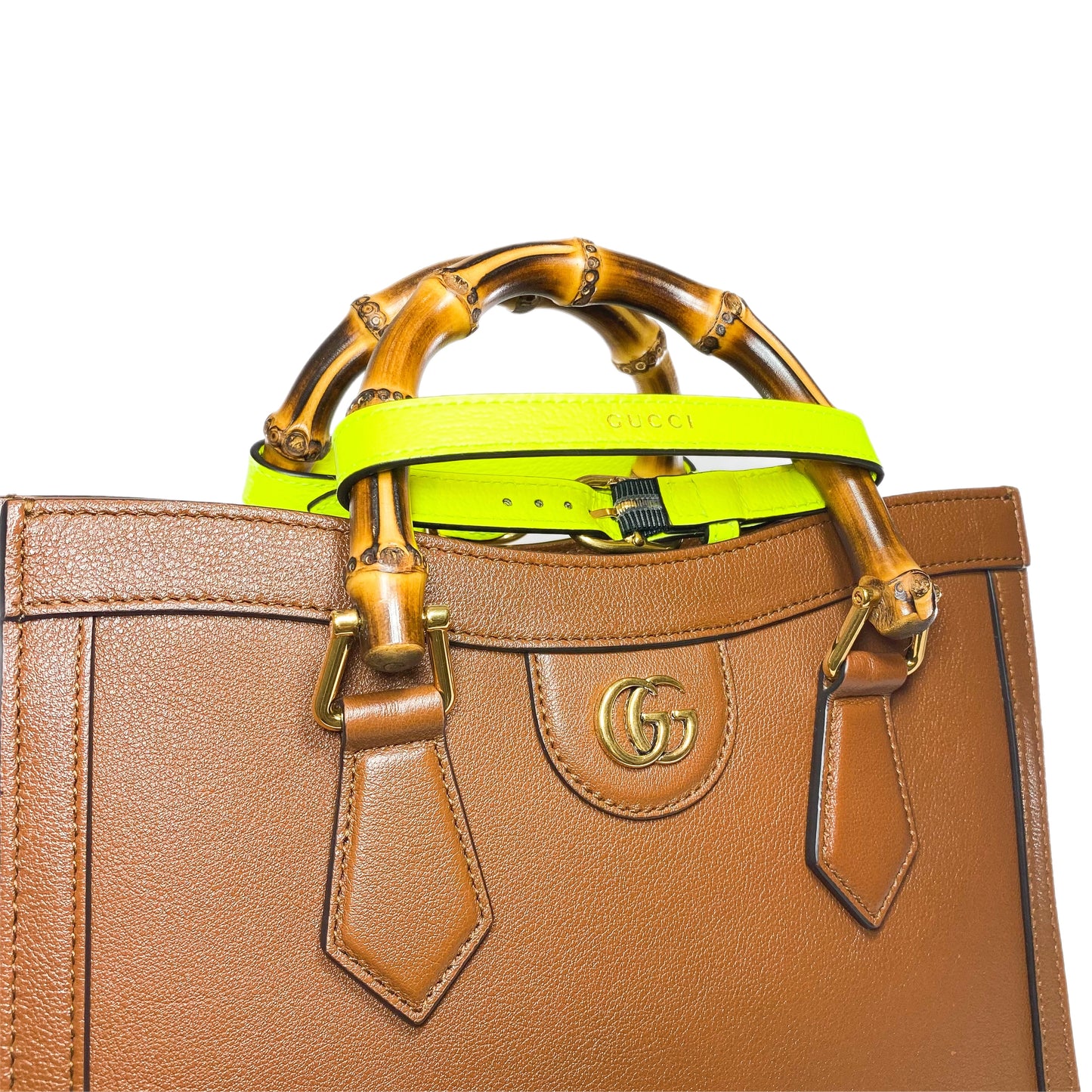 Gucci Diana Brown Bamboo Tote Bag