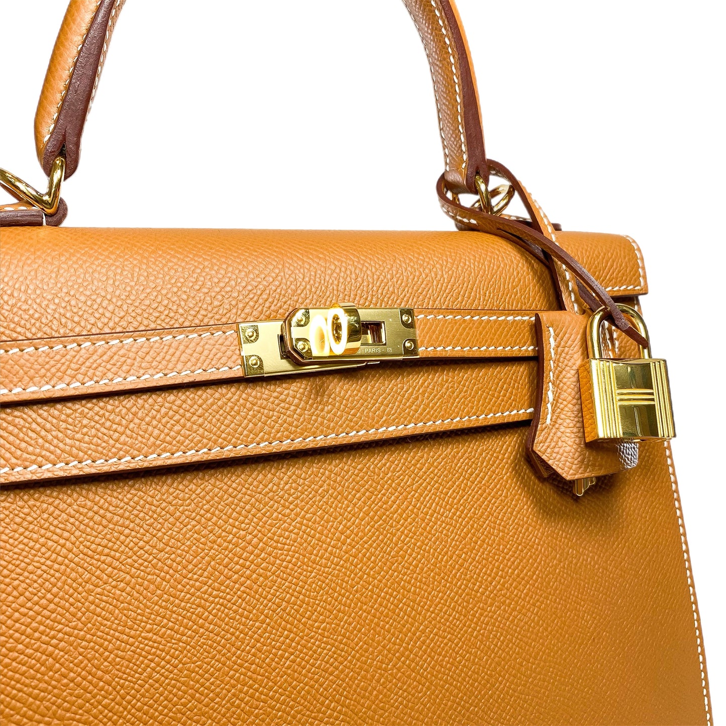 Hermes Kelly 25 Gold Sellier Epsom Gold Hardware