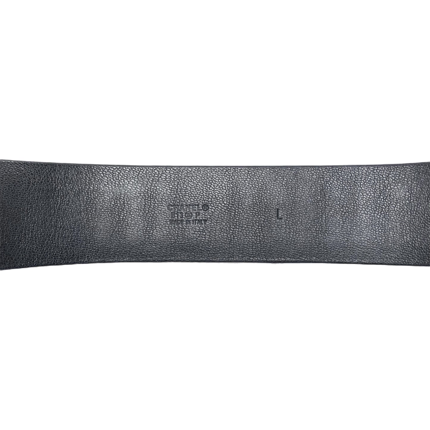 Chanel Black Silver Chain Wide Turnlock Cuff