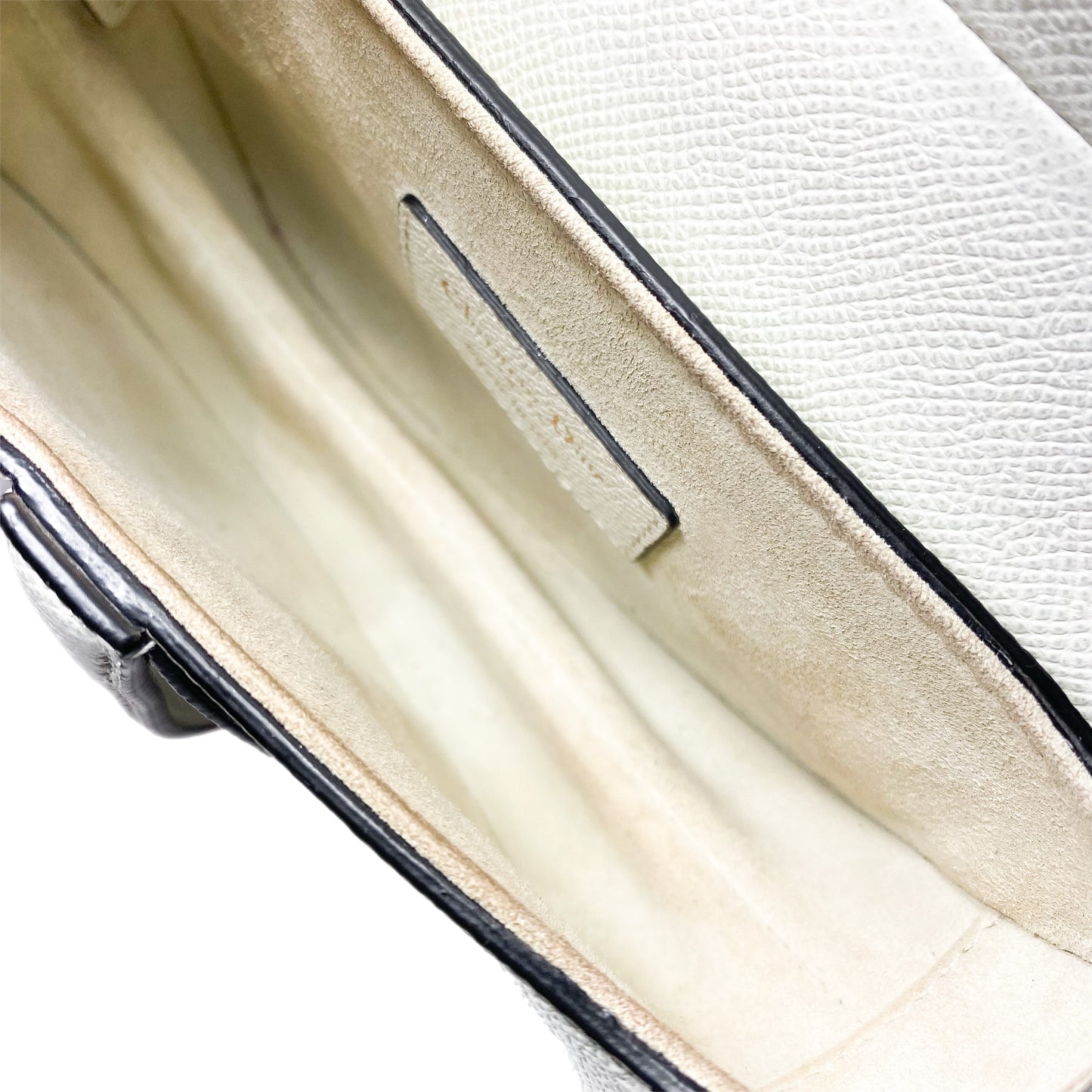 Dior White Mini Saddle Bag