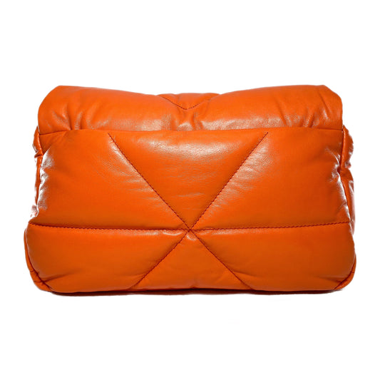 Prada Quilted Orange Nappa Shoulder Bag