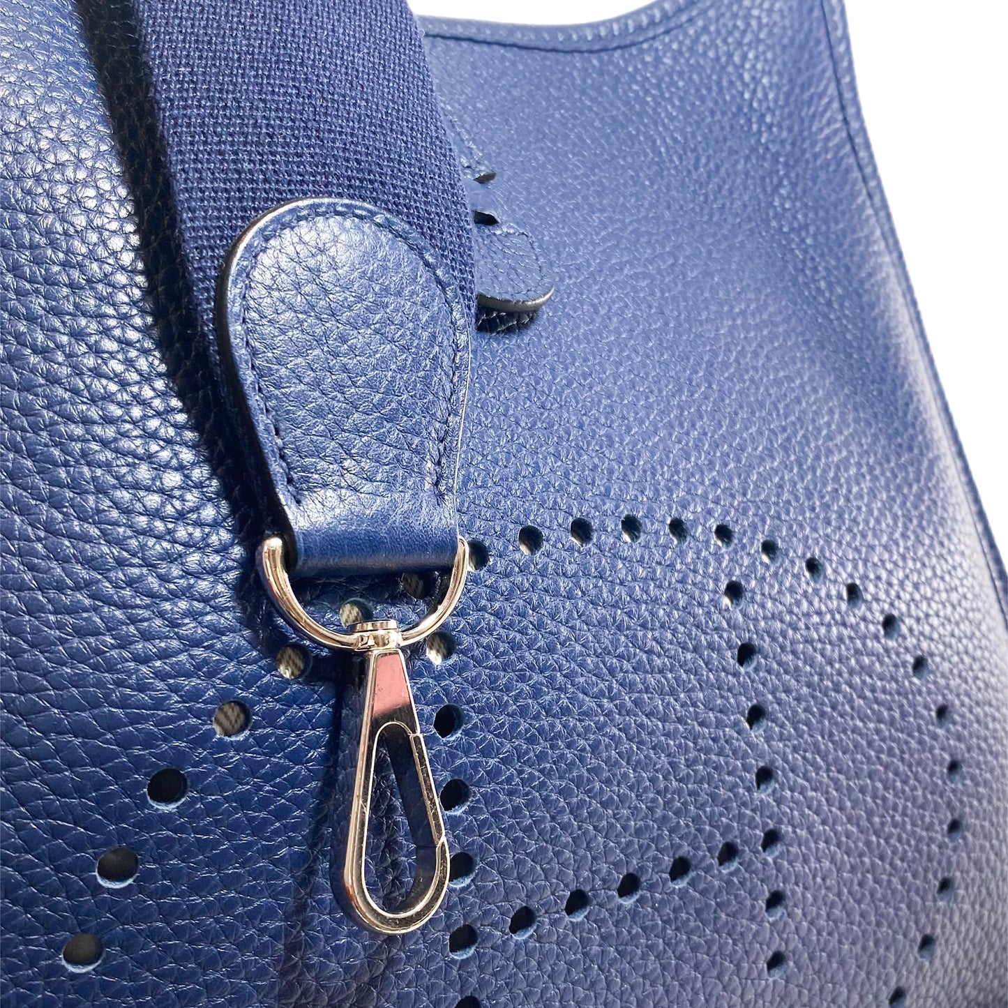 Hermes Evelyne PM Bleu Nuit Clemence Palladium Hardware