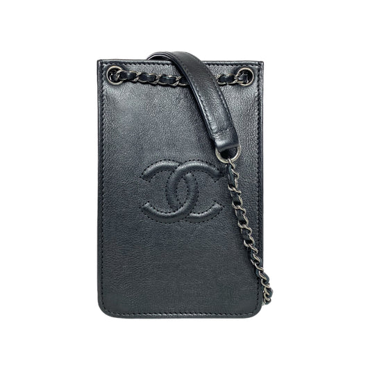 Chanel Black CC Phone Holder Crossbody