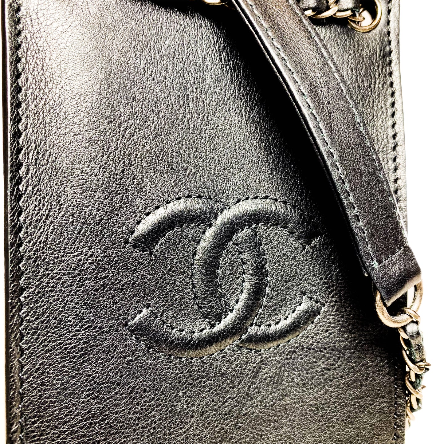Chanel Black CC Phone Holder Crossbody