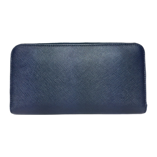 Prada Blue Long Zip Wallet