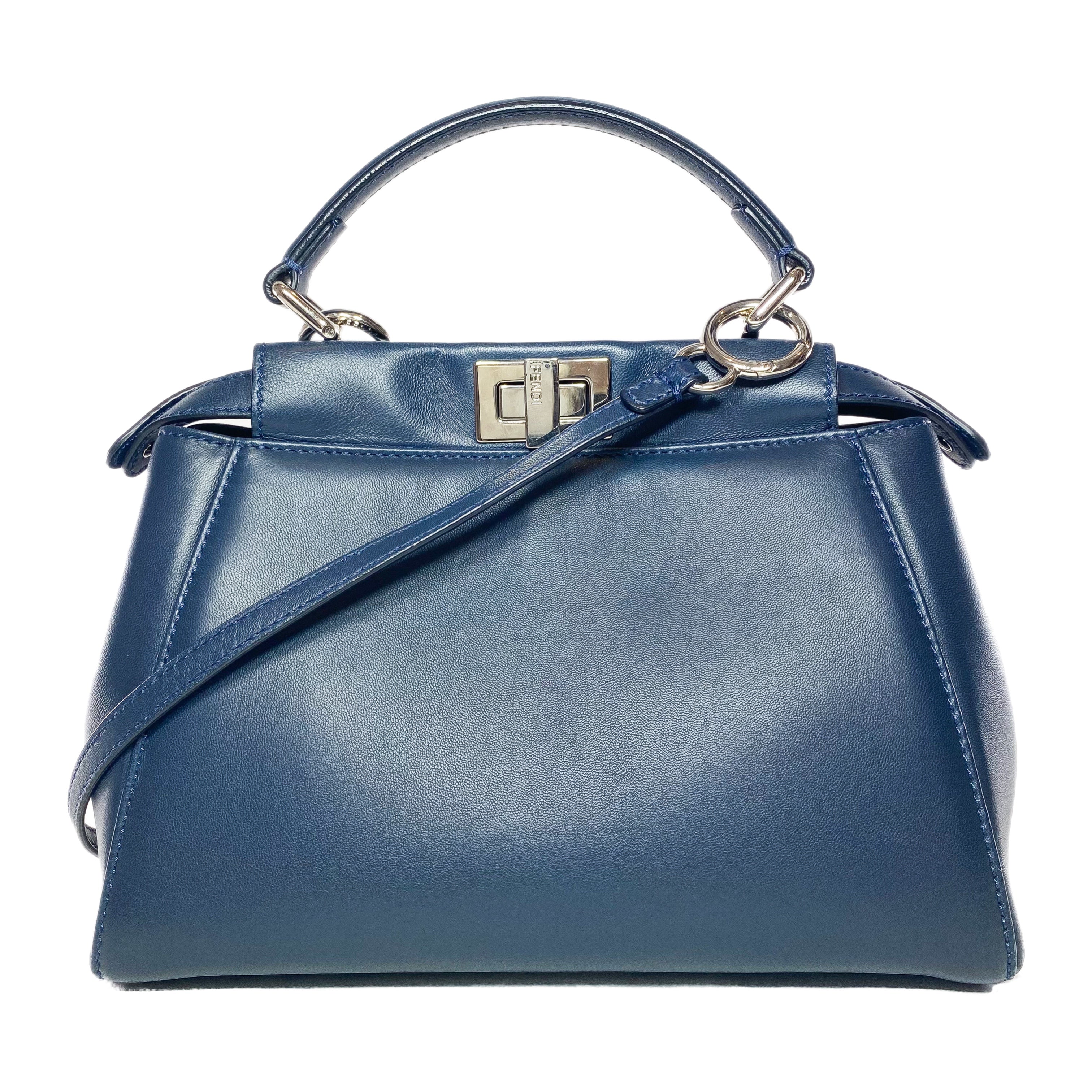 Fendi Dark Blue Mini Peekaboo