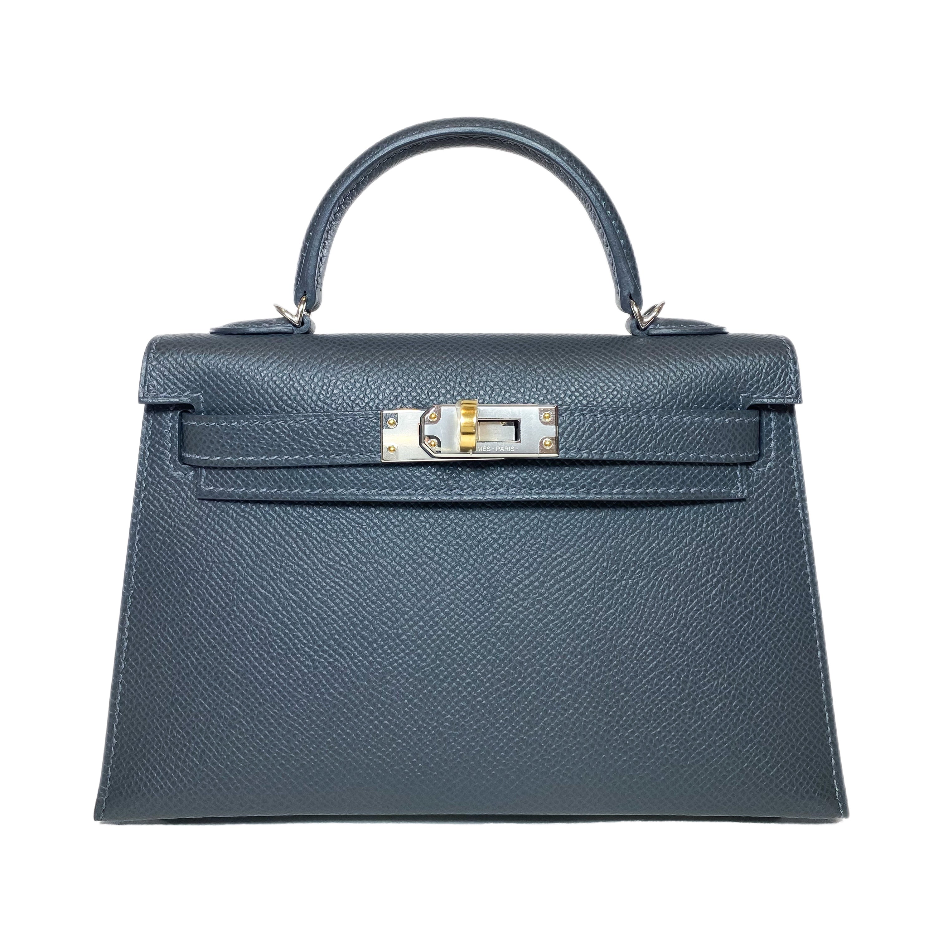 Hermes Mini Kelly 20 Ardoise Epsom Electrum Hardware – Consign of