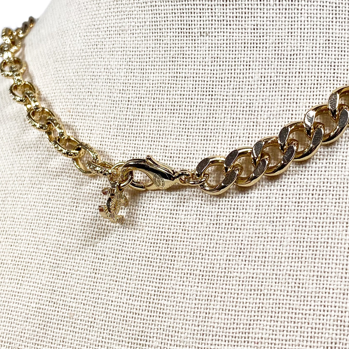 Chanel Black CC Heart Choker