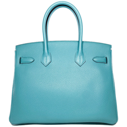 Hermes Birkin 30 Bleu Saint Cyr Togo Gold Hardware