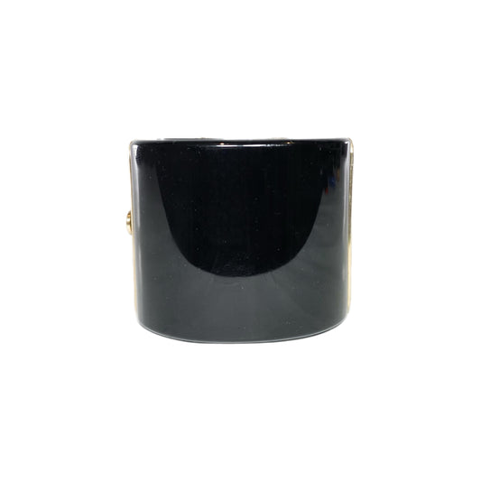 Chanel Black Crystal CC Resin Cuff